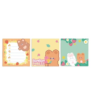 Bloque de papel Nota Cubo Memo Creativo Diy Página de dibujos animados Diario escolar Escribir notas Juego de regalo Nota adhesiva