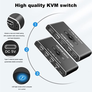 Hdmi 2.0 KVM交换机共享1个显示器4K 60Hz 4 USB用于个人电脑切换器4k hdmi Usb Kvm交换机 - Product Image 5