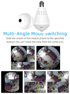 新型小型迷你摄像机de seguridad wifi 360度连接到手机网络安全闭路电视全景灯泡摄像机 - Product Image 3