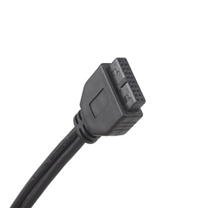 USB 3.1タイプC-IDC20P女性ヘッダーケーブル0.5m PVCジャック急速充電3AコンピュータPC用ケースバックパネル拡張