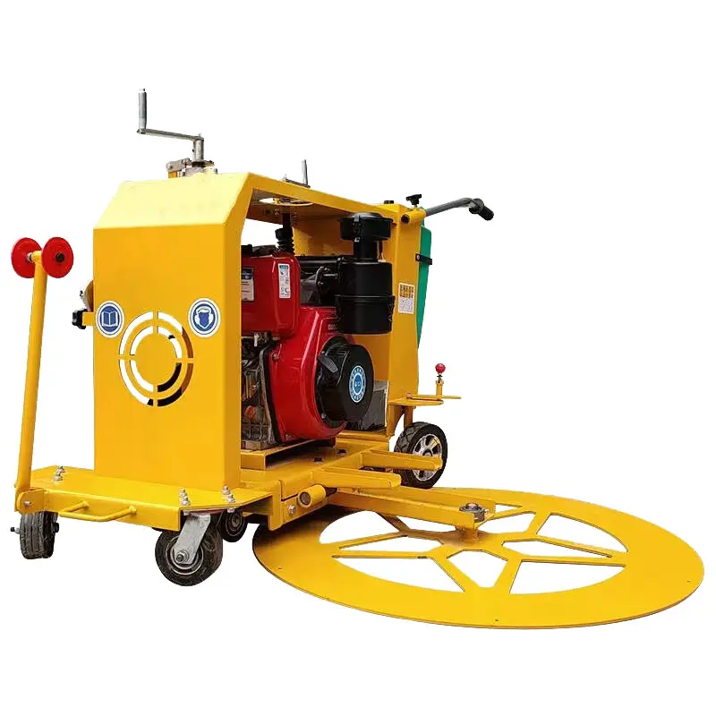 Hand Pushed Round Manhole Cover Cutting Machine Road Damage Well Lid Sewing Slot Machinery