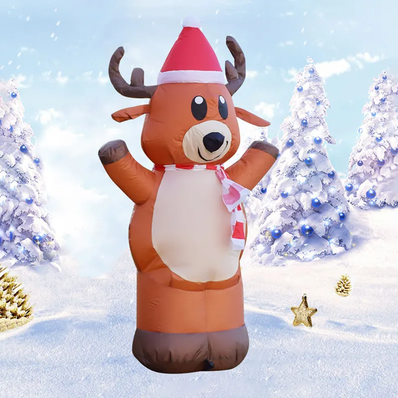 4ft наружная реклама гигантский надувной Олень животных мультфильм рождественские надувные для продажи