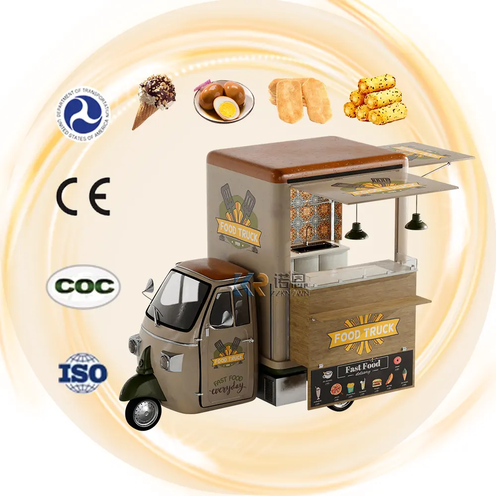 OEM коммерческий уличный мобильный грузовик для еды, трехколесный велосипед для мороженого с 3 колесами, быстрая корзина для кофе