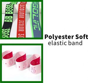 Cinta elástica tejida personalizada, banda elástica colorida de poliéster para cintura - Product Image 2
