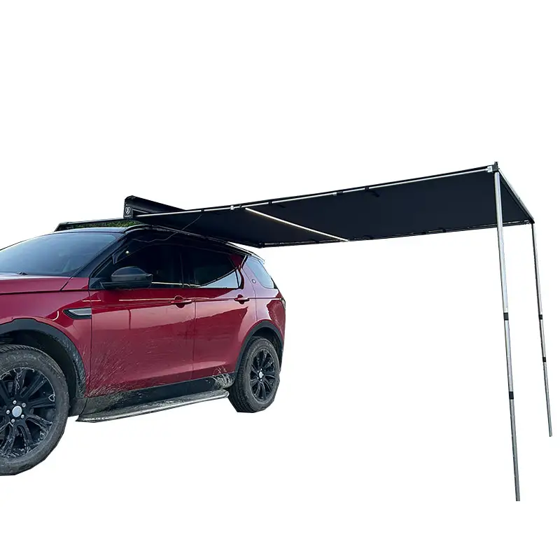 Toldo de alumínio para barraca de acampamento ao ar livre, acessório automotivo retrátil para SUV, toldo lateral para teto de carro