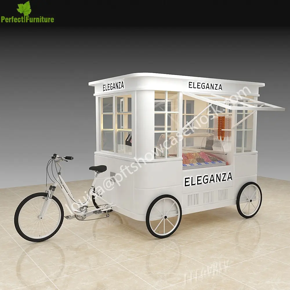 FRP Modern Street Outdoor Coffee Kiosk Design Crepe Food Kiosk in vendita