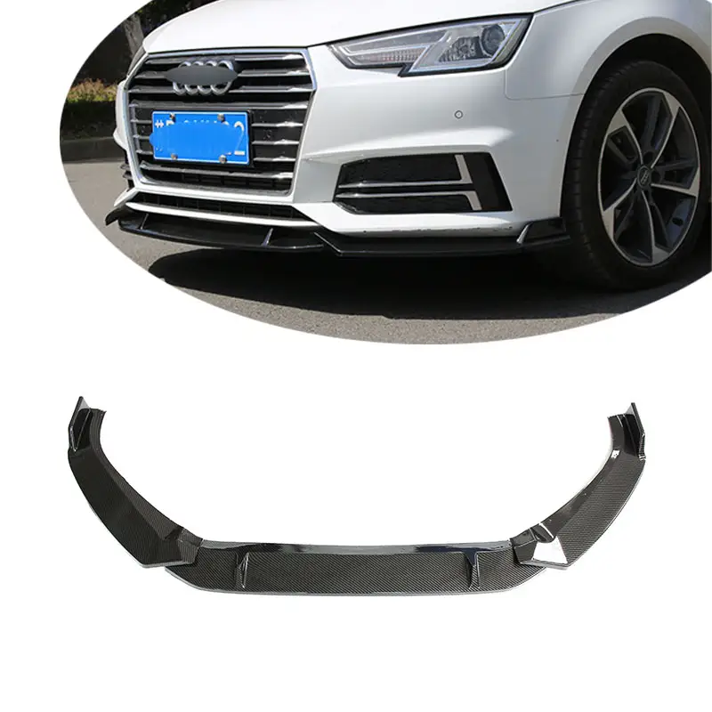 Accessoires de haute qualité pour Audi A4 B8.5 pelle avant Style sportif A4/S4 lèvre avant en fibre de carbone noir brillant