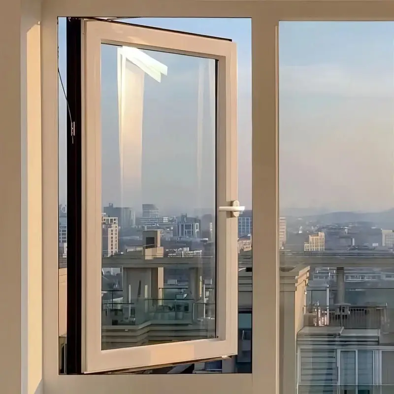 Rejillas protectoras de ventana de casa de manivela SHENZHEN 2023, marco de aluminio abatible, ventanas de vidrio de aluminio, ventana de manivela para casa