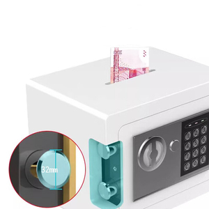 Caja fuerte de seguridad para el hogar, caja fuerte de acero con sensor de luz, teclado digital ignífugo y llave/código de acceso, bolsa de dinero incluida - Product Image 3