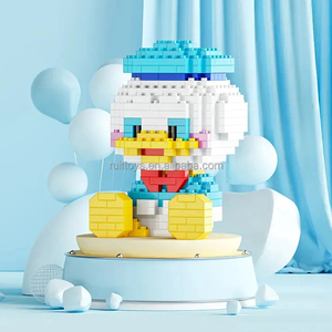 Uyumlu elmas Mirco parçacık 3D modeli karikatür rakamlar monte oyuncak inşaat blokları - Product Image 3