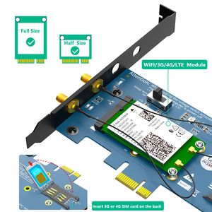<strong>Mini</strong> <strong>PCI</strong>-E <strong>PCI</strong> Express to <strong>PCI</strong>-E 1x Adapter With SIM Card Slot for WiFi and 3G/4G/LTE Card - Product Image 3