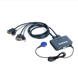 足够的库存新的2端口HDMI兼容VGA DVI KVM开关键盘鼠标USB 2.0共享分路器盒与遥控器USB电缆