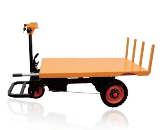 Electric 1200KG Load Platform Cargo Carrier Trolley Heavy Loading Transport Cart moving carts for Construction site warehouse