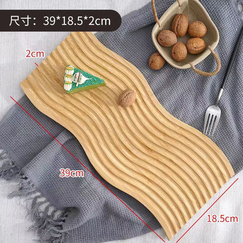Motif de vagues en bambou et bois