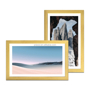 Shenzhen Factory Customize Wooden <strong>Frame</strong> 21.5 22 Inch Anti-Glare IPS LCD Display Frameo WiFi Touch Screen Digital Art Photo <strong>Frame</strong> - Product Image 1