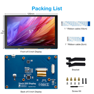 5-Zoll-RPI-Touchscreen-Monitor 800x480 IPS-Display 5 "Kapazitiver Touchscreen MIPI DSI Treiber freie Schnitts telle für Raspberry Pi 5