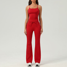Hot Red Bell bottoms + Tank