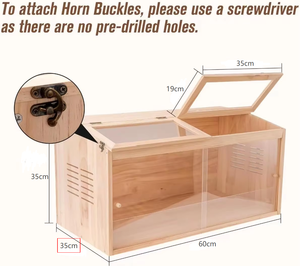 JUNJI <span class=keywords><strong>Cage</strong></span> en bois pour <span class=keywords><strong>hamster</strong></span> Armoire pour animaux pour hamsters nains syriens Degus <span class=keywords><strong>Hamster</strong></span> Habitat avec dessus ouvrable - Product Image 3