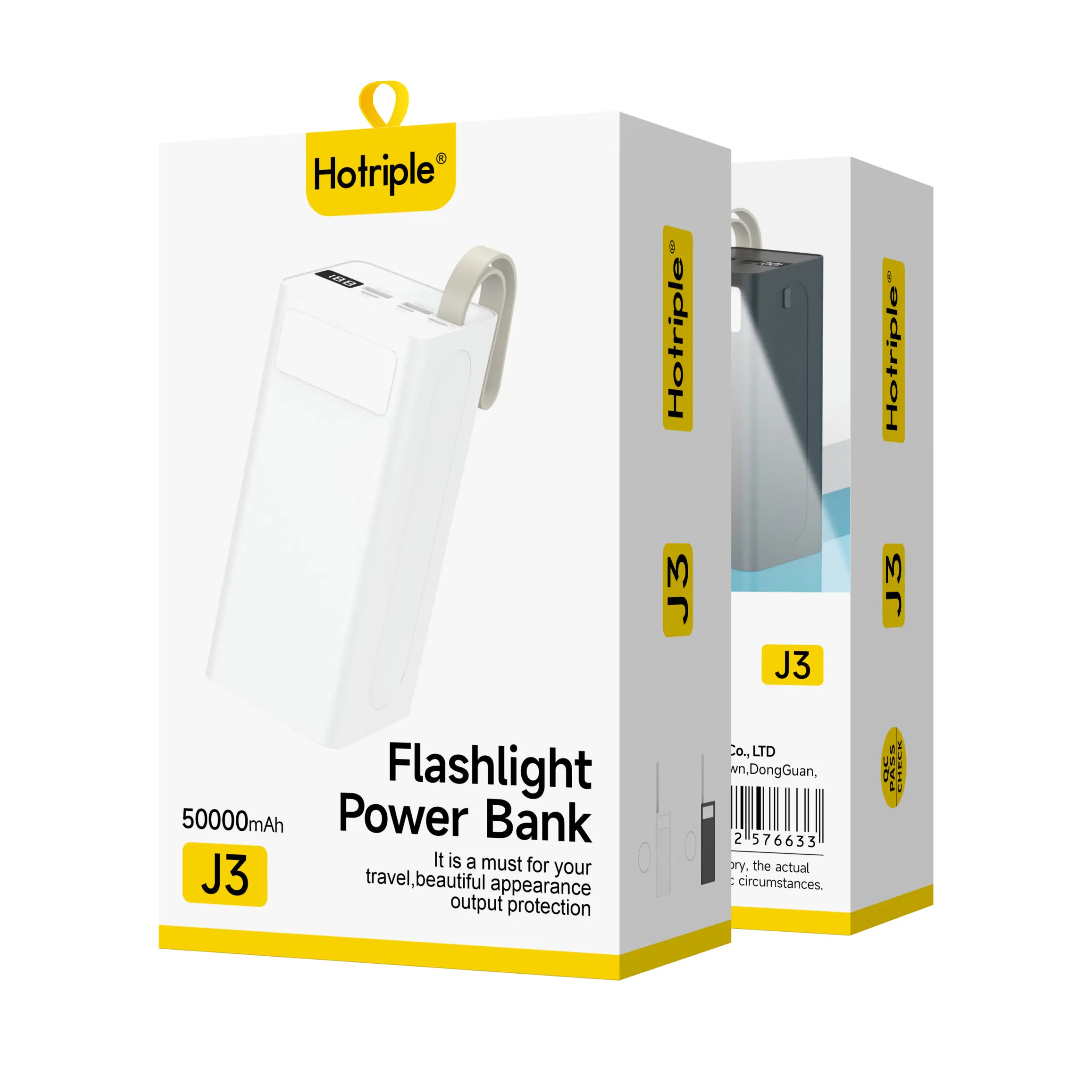 Vente en gros de banque d'alimentation à affichage numérique de grande capacité 50000mAh charge super rapide lampe de poche portable banque d'alimentation en polymère