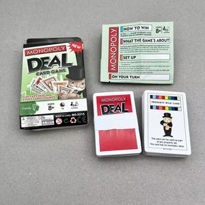 大人のためのカードゲーム卸売人気モノポリディール108カードゲームをカスタマイズ