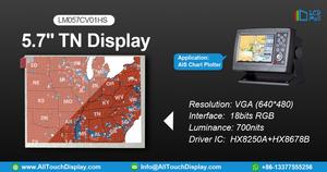 LCD display produkt 5.7 zoll VGA transflektive hohe helligkeit sonnenlicht lesbar TFT mit RGB MCU SPI Parallel interface - Product Image 3