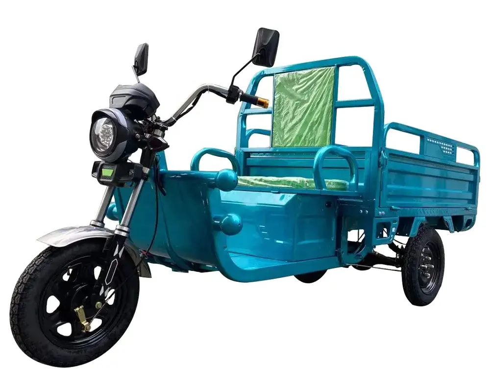 Тяжелый трехколесный Электрический Грузовой Трехколесный мотоцикл с открытым кузовом 48 В для эффективной транспортировки