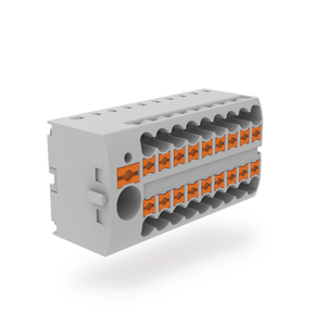 Bloque de terminales de conexión Push-In eléctrico montado en riel Din Bloque de distribución para aplicaciones de distribución - Product Image 1