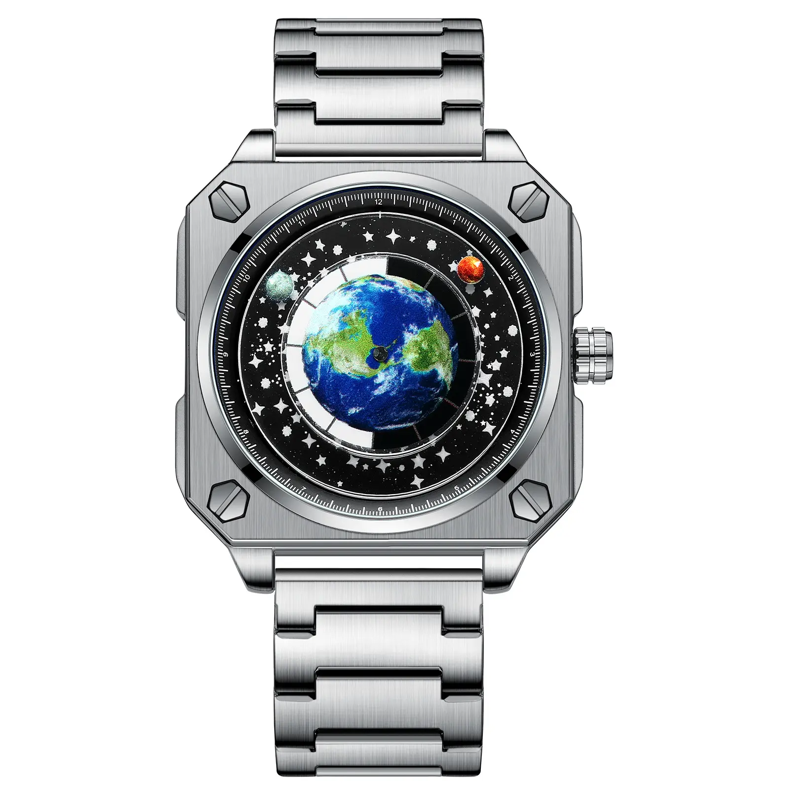 Nuovo concetto di stile uomo al quarzo orologio BINBOND S700 a prova di acqua orologi da uomo senza aghi oggetto di terra orologio da polso