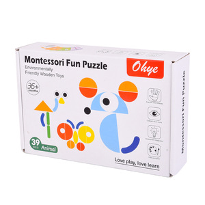 Fun and Challenging Unisex Cartoon Montessori Creative Puzzle Durable Educational <strong>Toy</strong> for <strong>All</strong>-Ages for 2-4 Years - Product Image 1