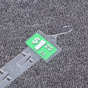 Hot bán siêu thị 12 trạm nhựa treo hàng hóa Strips với S Hooks cho bán lẻ hiển thị - Product Image 4