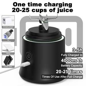 20オンスポータブルブレンダートラベルジュースカップ、スムージーとシェイクブレンダー、ベビーフードクラッシュアイスフローズンミキシング、6ブレード