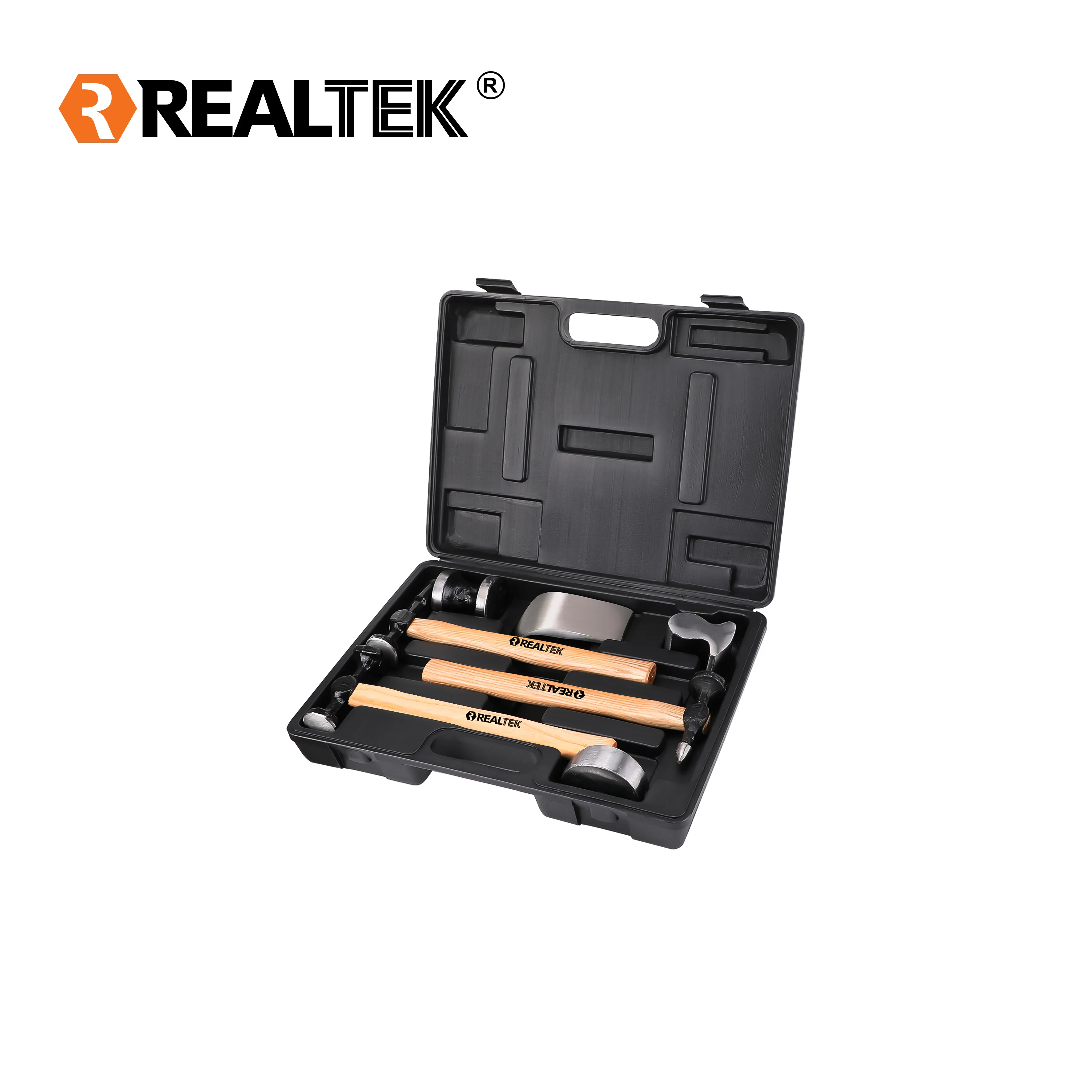 Realtek 7pcs Car Body Dent Repair Tool Kit Hammer Set Used For Pounding Auto Sheet