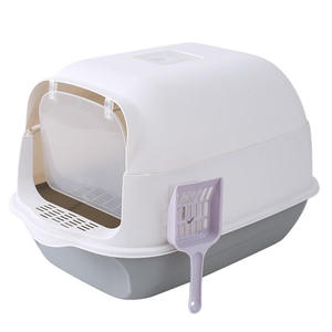 C & C kedi kum kabı es çift amaçlı kedi kum kabı kedi kum kabı anti-koku tamamen kapalı sıçrama geçirmez Bedpan hayvan tuvaleti - Product Image 3