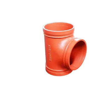 Fabrika doğrudan satış oluk boru bağlantı parçaları oluk eşit Tee yangın koruma sitesi yangın boru bağlantı parçaları kelepçe azaltılması t boru 114 - Product Image 1