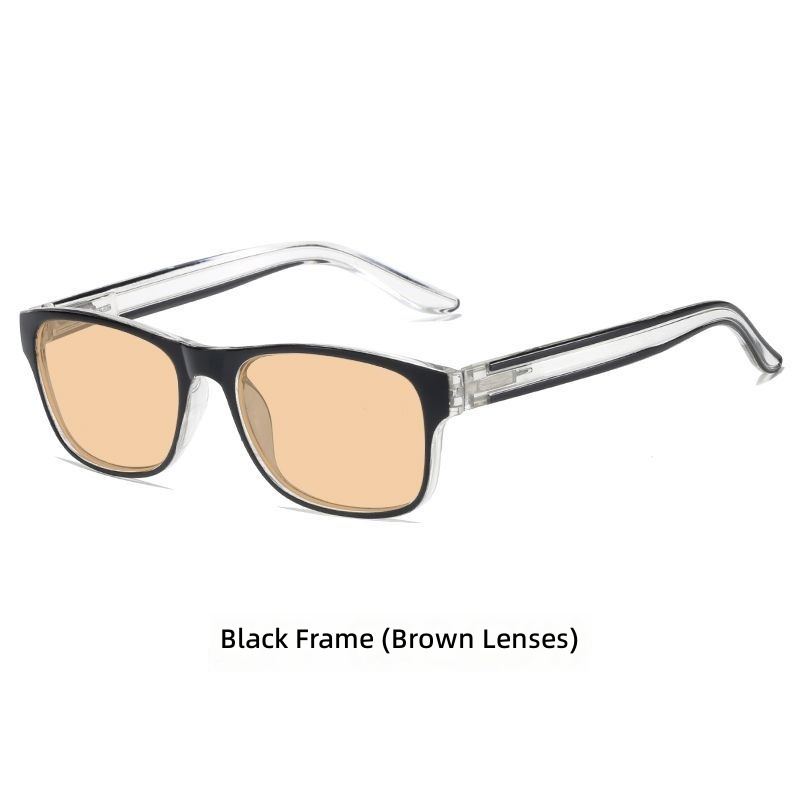 Black frame-brown lens