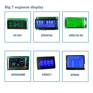 Benutzerdefinierte lcd display 16 segment tn lcd 14 Segment große 7 Segment Lcd Display Digit HTN STN Monochrome Display