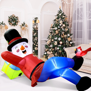 Giáng sinh bên ngoài trời trang trí <span class=keywords><strong>Inflatable</strong></span> <span class=keywords><strong>Snowman</strong></span> với bắt chéo chân cho trang trí lễ hội <span class=keywords><strong>Inflatable</strong></span> Santa Claus - Product Image 1