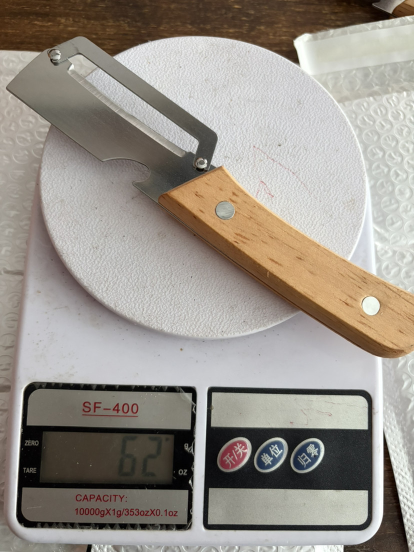 Couleur bois - Couteau 2 en 1