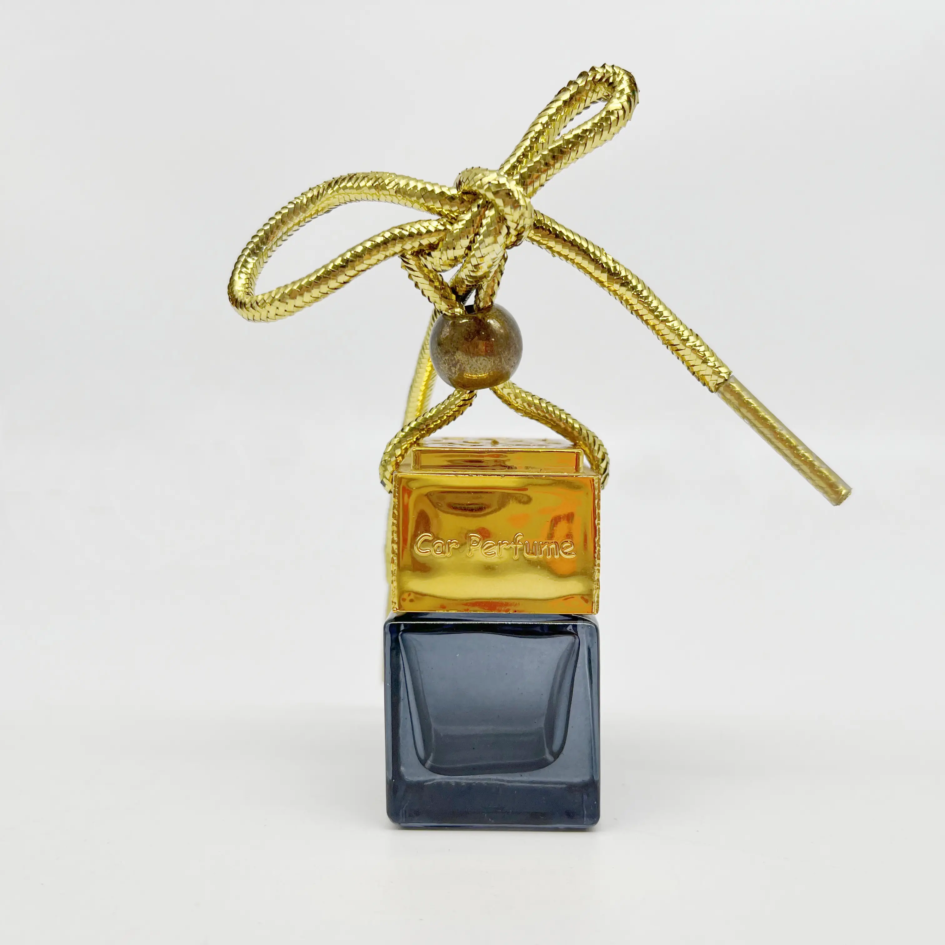 Bran-new profumo bottiglia di vetro deodorante per auto-bottiglie di vetro nero con tappo in legno cavo in metallo oro o oro rosa