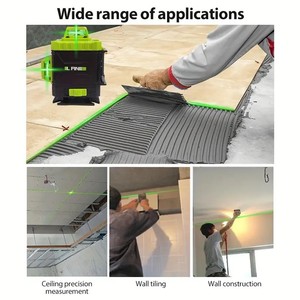 リモコン付き磁気サポート付きグラウンドレベリング用4D12/16ライングリーンラインレーザーレベル - Product Image 6