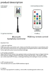 14-кнопочный Радиочастотный пульт дистанционного управления приложение Bluetooth синхронный музыкальный WS2811 SK6812 адресуемый светодиодный RGB-контроллер пикселей - Product Image 5