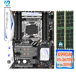 คอมโบ X99D8I มาเธอร์บอร์ด X99 Lga2011-3ซีพียู E5 2670 V3พร้อมหน่วยความจำ ECC REG DDR4 32G - Product Image 1