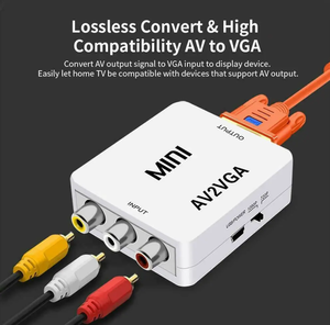 AV to VGA composito AV CVBS da 3RCA a VGA adattatore convertitore Video con 3.5mm Audio - Product Image 6