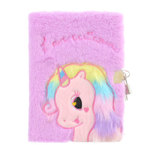 Cuaderno de felpa de papel de línea personalizada con candado, regalo elegante, superventas, promoción para niños y niñas - Product Image 5