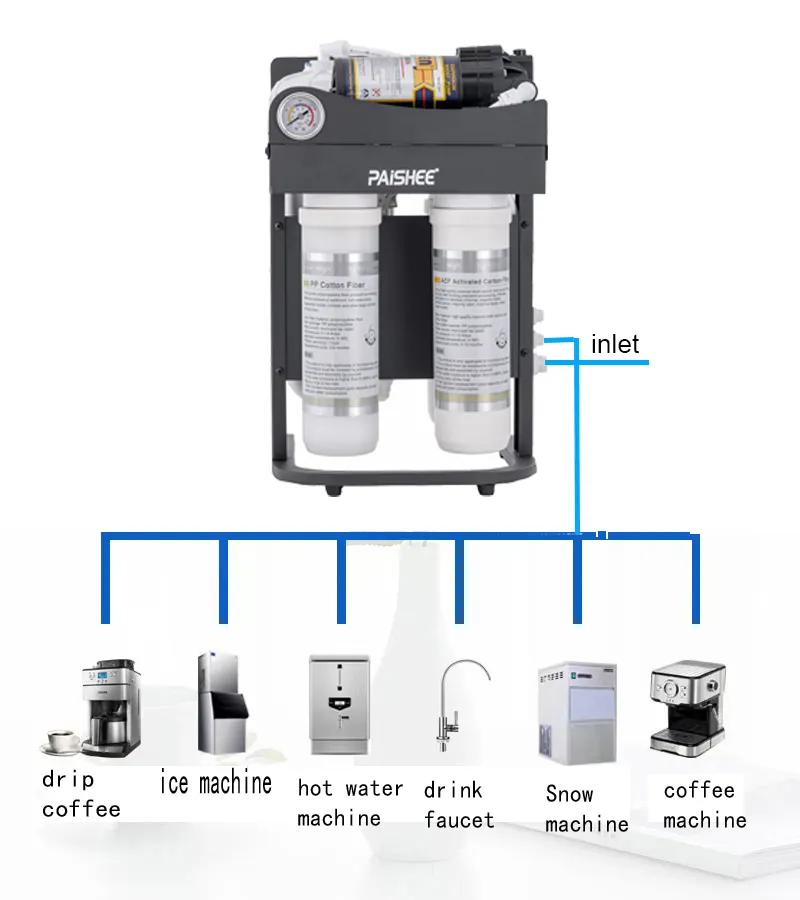 800GPDROシステム浄水器シンク下2LPM浄水器家庭用逆浸透浄水器