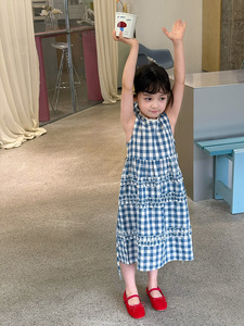 Cô Gái Nhiều Lớp Ren Retro Rô Vest Ăn Mặc Phong Cách Dài Không Tay Công Chúa Ăn Mặc Cho Mùa Hè Trẻ Em - Product Image 2