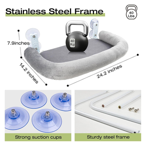 Alféizar de ventana plegable hamaca para gatos, ventosa para ventana de vidrio, colgante de otoño e invierno, hamaca para gatos de peluche, suministros para nidos para mascotas - Product Image 5