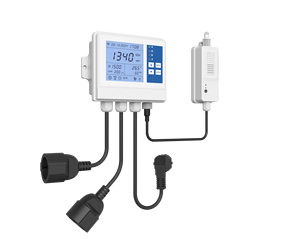 <strong>CO2</strong> Controller Carbon Dioxide Monitor <strong>CO2</strong> Smart <strong>Sensor</strong> Dual Outlets Fit with <strong>CO2</strong> Regulators and Fans, Two Plug C02 Controller - Product Image 3