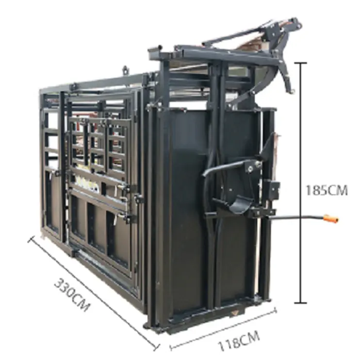 Equipamento de manuseio de gado com balança gado pesado espremer calha