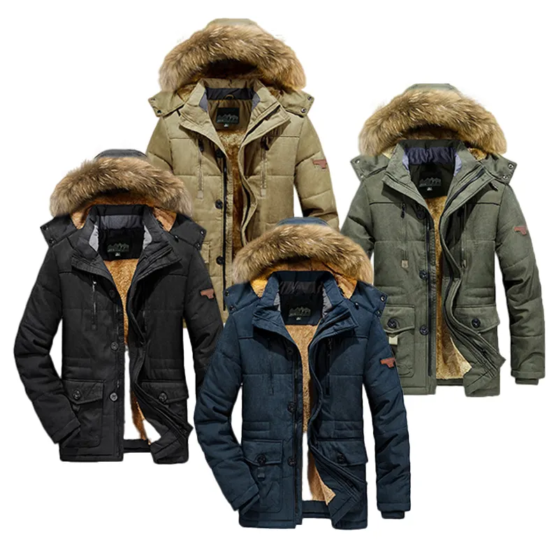 Custom Parka Jacket Men's Hooded Warm Coat Sports Winter Jacket waterproof plus size men's jacket